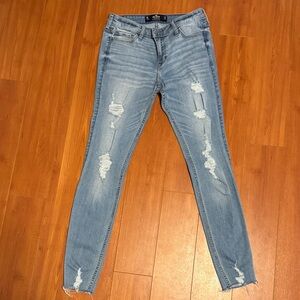 Hollister Light Blue Distressed Skinny Jeans